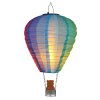 Globo HELUBA LED Solarleuchte Heißluftballon IP44 bunter Stoffschirm 24-flammig