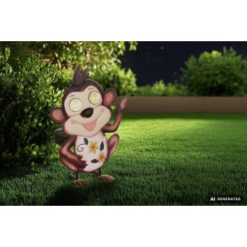 Globo FLAUGI Solarleuchte Affenlampe LED IP44 Akku-/Batteriebetrieben für Außenbereich