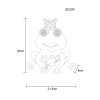 Globo FLAUGI Solar-Gartenfigur Frosch mit Krone für Außenbereich LED IP44