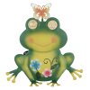 Globo FLAUGI Solar-Gartenfigur Frosch mit Krone für Außenbereich LED IP44