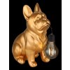 Globo DOGLI LED goldfarbene Solarleuchte Hund für Außenbereich IP44 mit Schalter