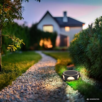 Globo AKRON moderne Solar-Wandleuchte LED IP65 mit Schalter für Außenbereich