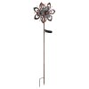 Globo ROSALI LED Solarleuchte Gartenstecker Hortensie Gold IP44 3000K Antik