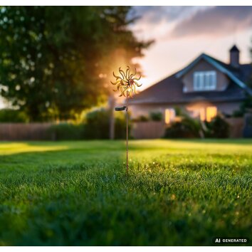 Globo ROSALI LED Solarleuchte Sonnenblume Gartenstecker IP44 3000 Kelvin Akku