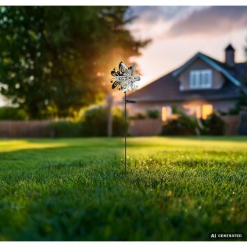 Globo ANORA Pusteblume / Löwenzahn Solar-Gartenstecker LED IP44 Akku-/Batteriebetrieben