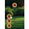 Globo CORALIE LED Solar-Gartenstecker Sonnenblume IP44 3000 K für Außenbereich
