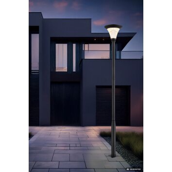 Globo LATERNA LED Solar-Wegeleuchte dimmbar IP54 Akku-Betrieb 1770 Lumen 8 Watt