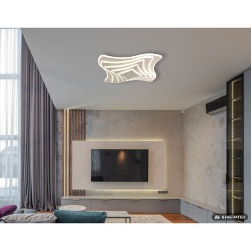 Globo Octavio dimmbare LED Deckenleuchte modern für Wohnzimmer 42W 5250lm 2700-6000K