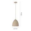 SCHÖNER WOHNEN-Kollektion TRAVENTA Pendelleuchte beige E27 Beton Travertin 21 cm