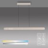 Schöner Wohnen-Kollektion Adriana Round sandfarbene LED Esstisch-Pendelleuchte Länge 160 cm