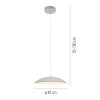 SCHÖNER WOHNEN-Kollektion LENTE LED halbrunde Pendelleuchte, höhenverstellbar, 40 cm Länge