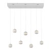 Schöner Wohnen-Kollektion LINI 7-flammige LED Pendelleuchte weiß transparent