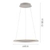 Schöner Wohnen-Kollektion QUILLO sandfarbene LED Ring-Pendelleuchte 3000 K 4860 lm 36 W
