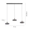 SCHÖNER WOHNEN-Kollektion POSH LED 3-flammige Esstisch-Pendelleuchte