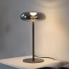 SCHÖNER WOHNEN-Kollektion POSH LED Tischleuchte in Grau mit rauchfarbenem Glasschirm