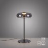 SCHÖNER WOHNEN-Kollektion POSH LED Tischleuchte in Grau mit rauchfarbenem Glasschirm