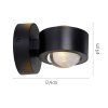 SCHÖNER WOHNEN-Kollektion CHIA LED 2-flammige Up-Down-Wandleuchte 3000 Kelvin 220 Lumen 2 Watt