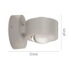 SCHÖNER WOHNEN-Kollektion CHIA LED Up-&-Down-Wandleuchte 3000K 220 lm 2 W