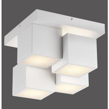 Leuchten Direkt LED stufige Würfel-Deckenleuchte TETRIS, weiß, 3000 Kelvin warmweiß