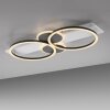 Leuchten Direkt LED Deckenleuchte TROOPER, verschränkte weiße Ringe, 3000 Kelvin warmweiß