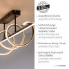 Leuchten Direkt LED Geschwungene Deckenleuchte Emanda, Messingbögen, 3000 Kelvin warmweiß