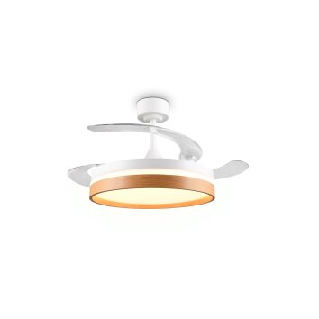 Reality Weißer LED Deckenventilator Volda, Lichtfarbe einstellbar 2700-6500 Kelvin