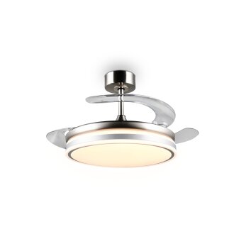 Reality LED-Deckenventilator Volda, Lichtfarbe einstellbar 2700-6500 Kelvin