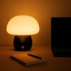 Brilliant moderne LED Pilz-Tischleuchte Dupos, weißer Glasschirm, 2700 Kelvin warmweiß