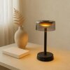 Brilliant LED Tischleuchte Razor mit schwarzem Zylinderglasschirm, 2700 Kelvin warmweiß