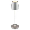 Brilliant Tischleuchte Elora, LED, konischer Silberschirm, 2700 Kelvin warmweiß, dimmbar
