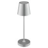 Brilliant Tischleuchte Elora, LED, konischer Silberschirm, 2700 Kelvin warmweiß, dimmbar
