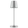 Brilliant Tischleuchte Elora, LED, konischer Silberschirm, 2700 Kelvin warmweiß, dimmbar