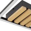 Brilliant LED Flur-Deckenleuchte Calma mit dunklen Holzlamellen, 3000 Kelvin warmweiß