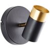 Brilliant Wandstrahler Vigolo, zylindrischer Kopf, goldener Schirm, 3000 Kelvin warmweiß