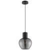 Brilliant Pendelleuchte Ligari mit tropfenförmigem Rauchglasschirm im modernen Stil