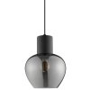 Brilliant Pendelleuchte Ligari mit tropfenförmigem Rauchglasschirm im modernen Stil