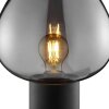 Brilliant Tischleuchte Ligari mit bauchigem, tropfenförmigem rauchfarbenem Glasschirm