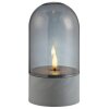 Brilliant LED Terrassen-Tischleuchte Illusion, Rauchglas-Glocke, 2500 Kelvin warmweiß