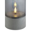 Brilliant LED Terrassen-Tischleuchte Illusion, Rauchglas-Glocke, 2500 Kelvin warmweiß