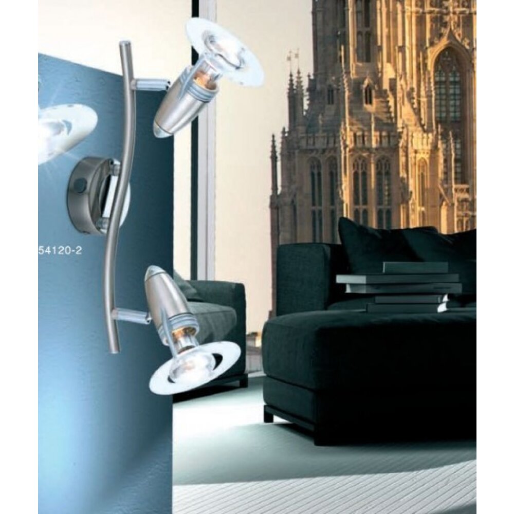 Globo FRANCES I Strahler Chrom, Edelstahl, Nickel-Matt, 2-flammig main product photo