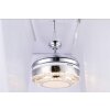 Globo CABRERA Ventilator LED Nickel-Matt, 1-flammig, Fernbedienung