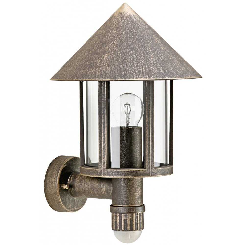 Albert Leuchten 825 Außenwandleuchte Braun, Messing, 1-flammig, Bewegungsmelder main product photo