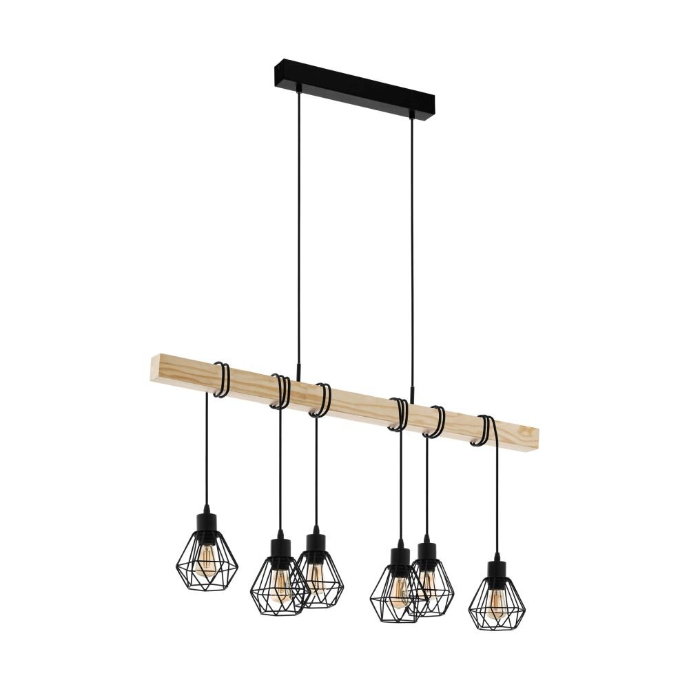 EGLO TOWNSHEND Hängeleuchte Braun, Schwarz, 6-flammig main product photo