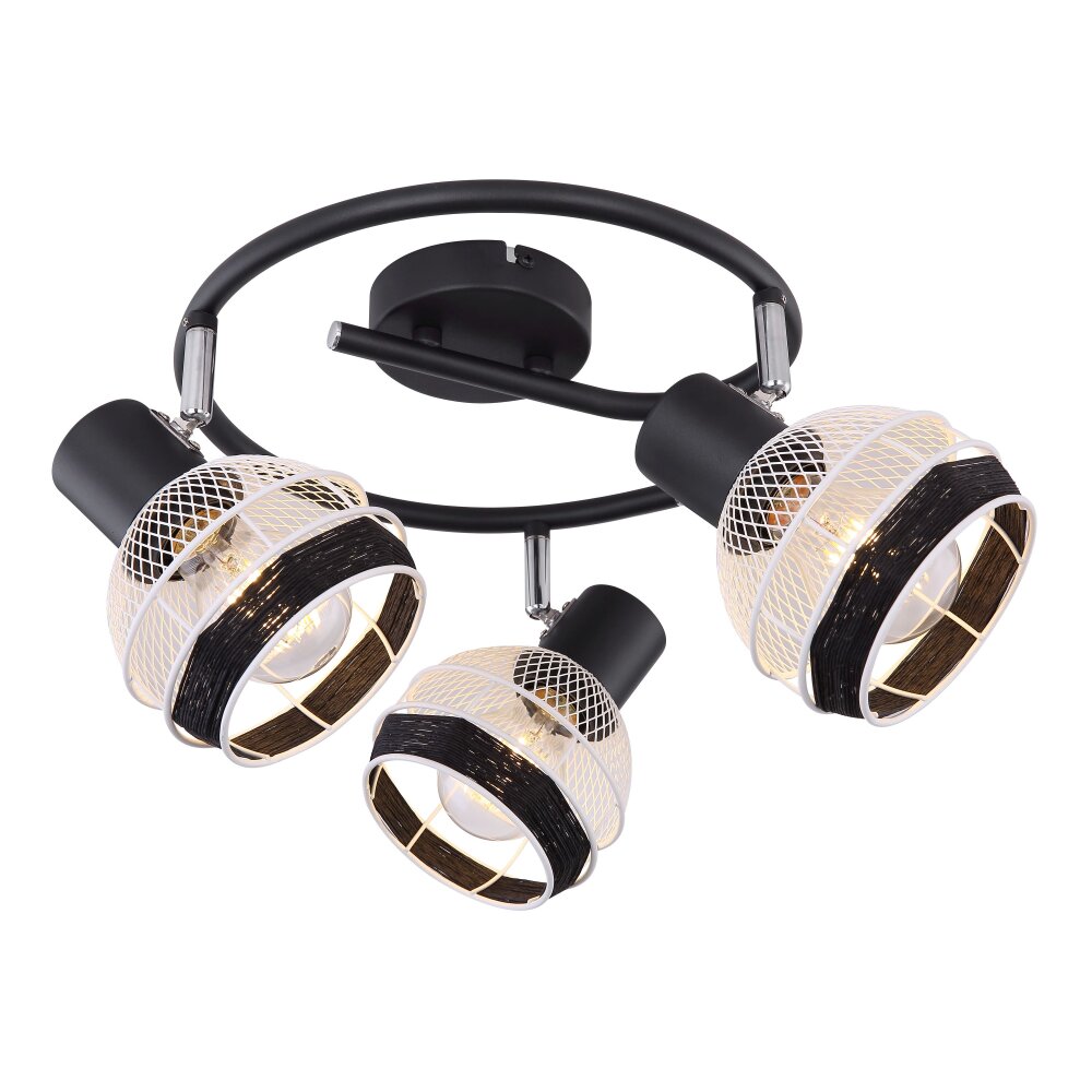 Globo GRIDDY Deckenleuchte Schwarz, 3-flammig main product photo