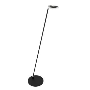Steinhauer Turound Stehlampe LED Edelstahl, Schwarz, 1-flammig
