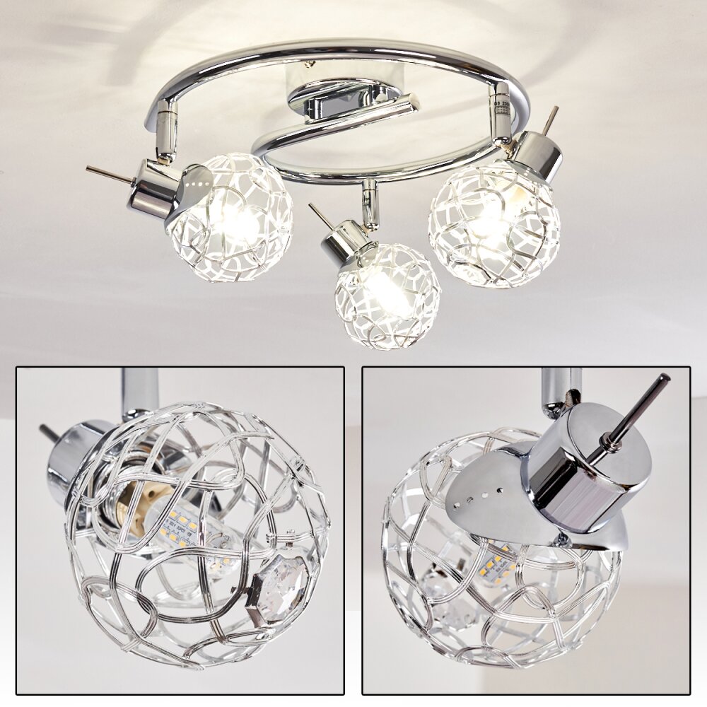 Kalipuro Deckenleuchte Chrom, 3-flammig main product photo