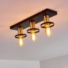 Alvesta Deckenleuchte Gold, Messing, Schwarz, 3-flammig