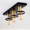 Alvesta Deckenleuchte Gold, Messing, Schwarz, 3-flammig