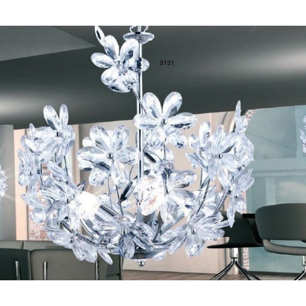 Globo JULIANA Hängeleuchte Chrom, Transparent, Klar, 3-flammig main product photo