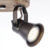 Brilliant Leuchten Seed Strahler Holz dunkel, Schwarz, 2-flammig